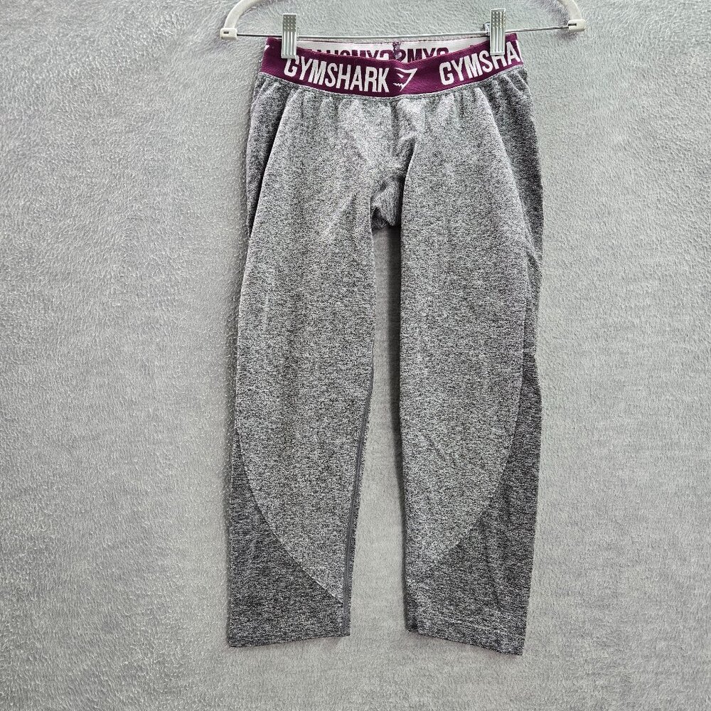 Gymshark Women Activewear Pants Small Gray Leggings Capri Dry 20 in Inseam